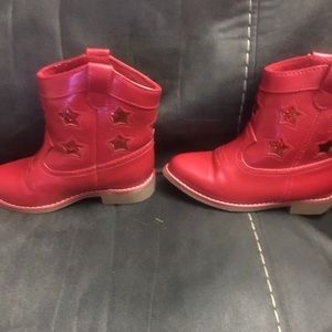 Red cowgirl boots - toddler size 7